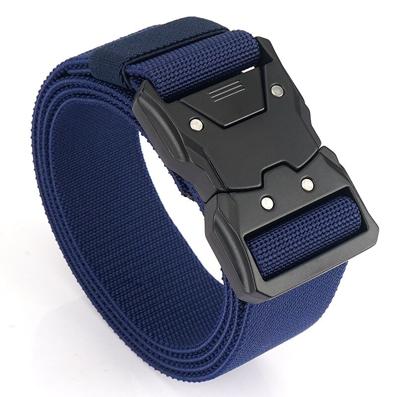 TK Cinturón Táctico Casual Para Hombres Y Mujeres Con Hebilla Rápida Y Diseño Clásico Elástico De Metal Para Entrenamiento Al Aire Libre