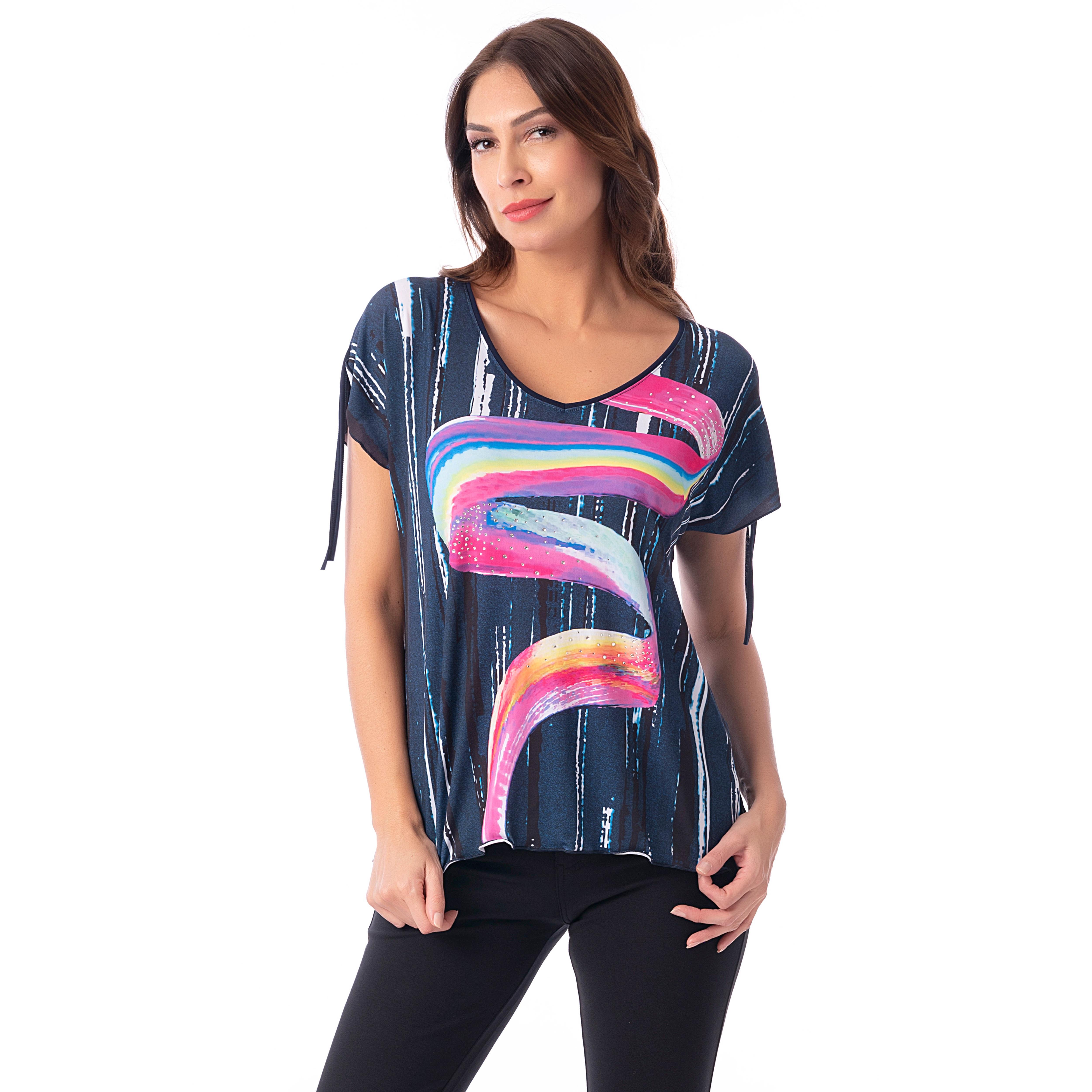 Camiseta Verano Manga Corta con Pedrería – Masquenada