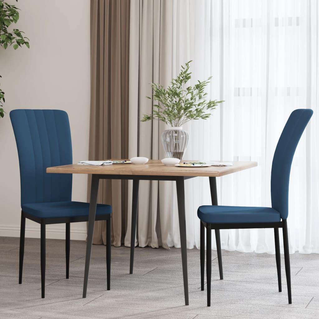 vidaXL Sillas de comedor 2 unidades terciopelo en color Negro/Azul/Verde oscuro y más | cómodas modernas ergonómicas para comedor cocina salón hogar