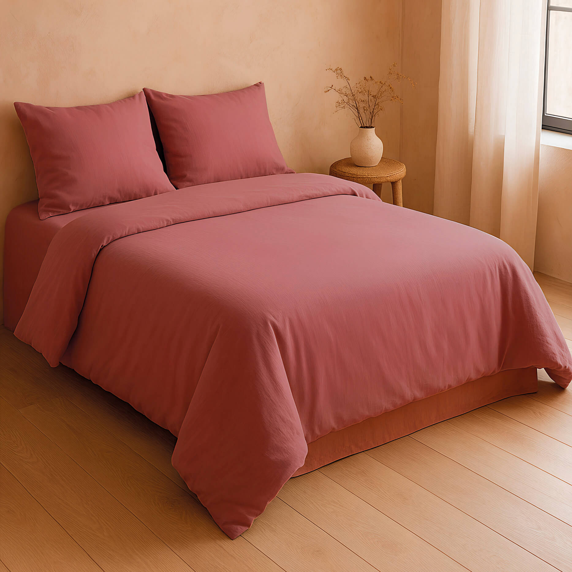 NATURALS - 1 pieza Funda Nórdica Lisa 100% Algodón con Cierre de Botones - Tacto Extrasuave - Medidas Disponibles 140x200/240x220/260x240 cm - Fabricada en España