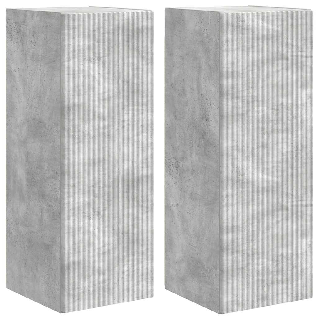 vidaXL Mueble de TV Montado en la Pared 2 uds. Madera de ingeniería Multicolor