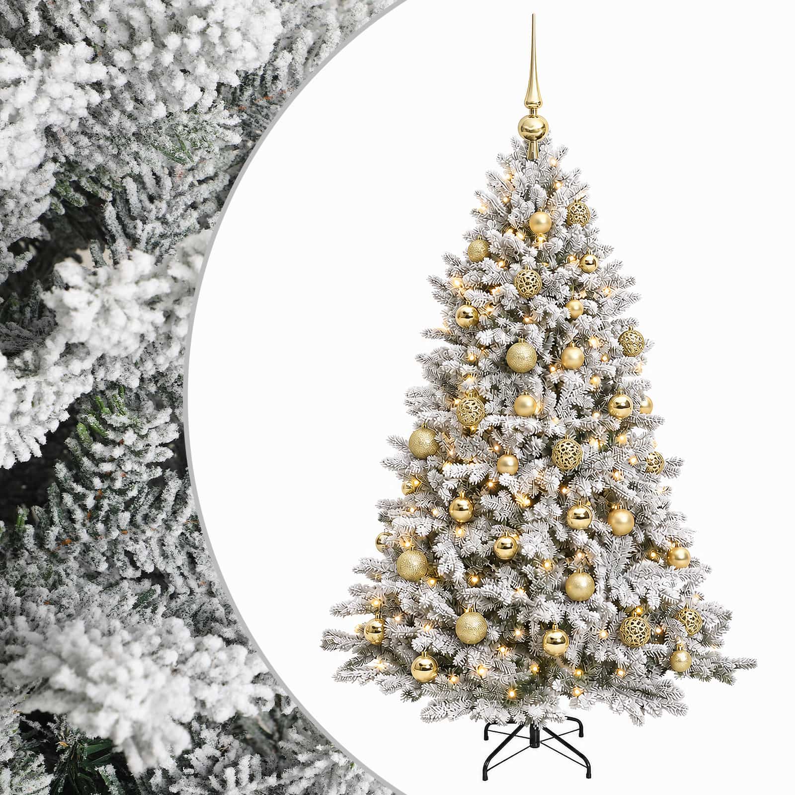 vidaXL Árbol de Navidad Artificial con Adorno 150 cm 150 LED Multicolor