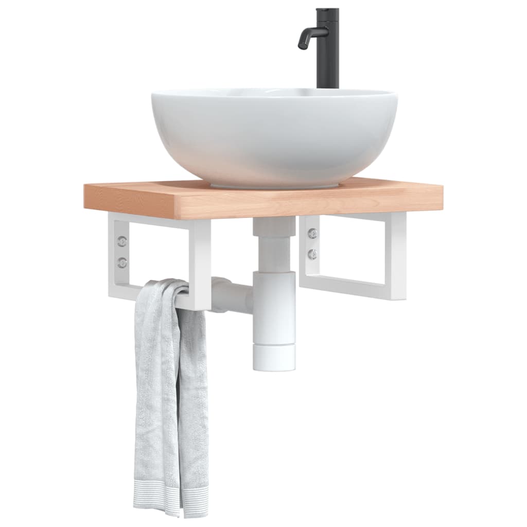 vidaXL Soportes estante de lavabo 2 uds rectangular acero Color Blanco, Negro, y mas
