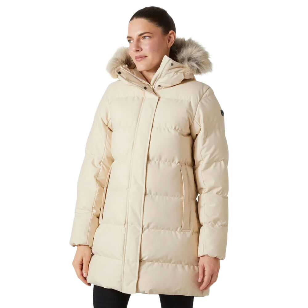 Cazadora Parka Acolchada Beige Helly Hansen Blossom Cream Aislante y Cálida