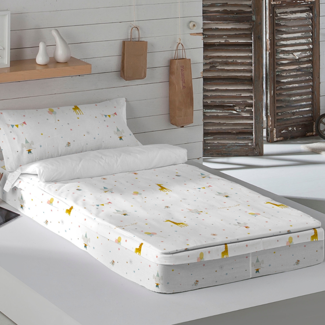 HACIENDO EL INDIO - Saco Nórdico Infantil Estampado 100% Algodón - Con o Sin Relleno - Cierre con Cremallera y Fuelle para Camas Nido y Literas - 21 Modelos Disponibles - Cama 105 - Fabricado en España