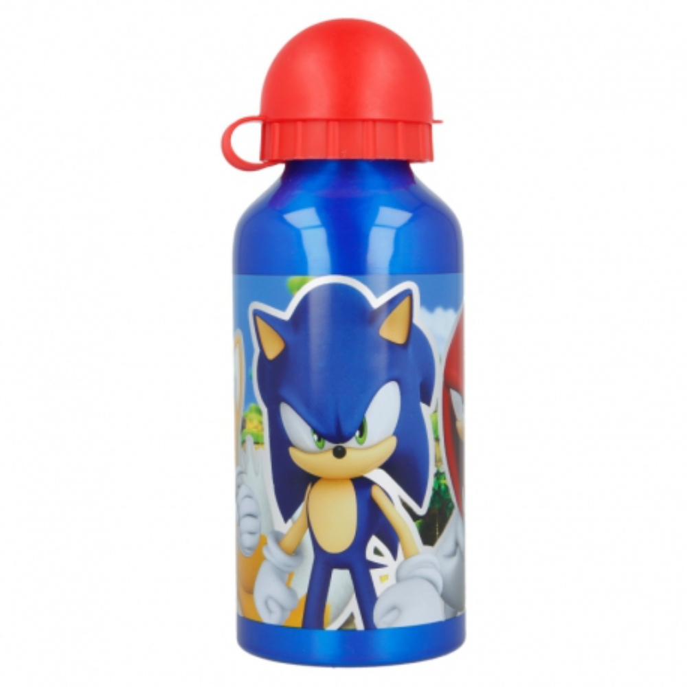Sonic Stor Botella de Aluminio Infantil Azul con Estampados 400 Ml