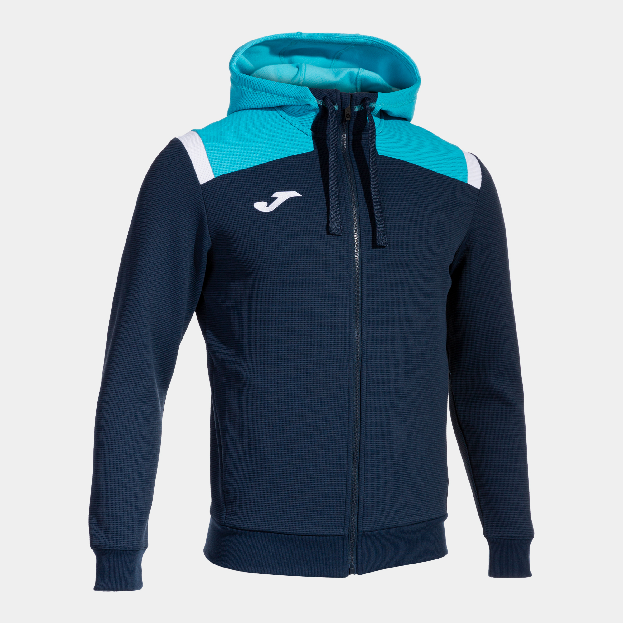 JOMA CHAQUETA CON CAPUCHA TOLEDO MARINO TURQUESA FLÚOR Talla 8 (4XS) Niño Junior