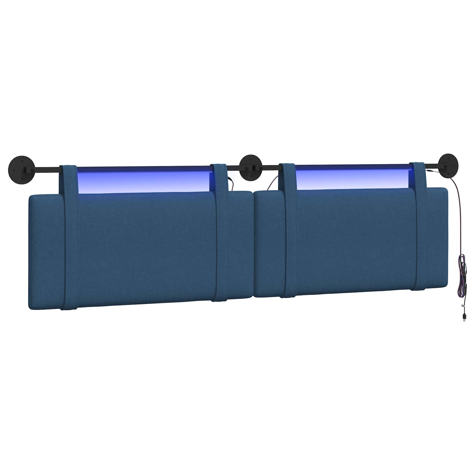 vidaXL Cabecero colgante Tela 170 x 55 x 5 cm Multicolor