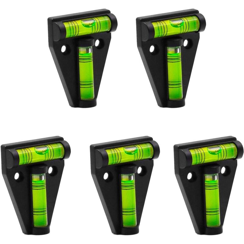 CA 5 mininiveles irrompibles, de tipo T, resistentes, de doble dirección, para autocaravanas y muebles (negro)