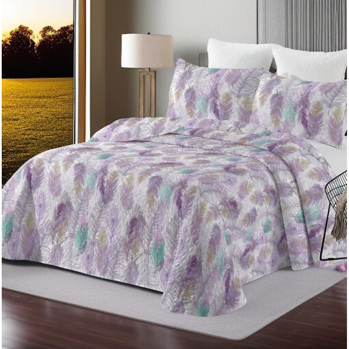 Colcha Estampada Reversible para Primavera, Verano, otoño e Invierno. 100% Microfibra 90cmX105cmX135cmx150xcm