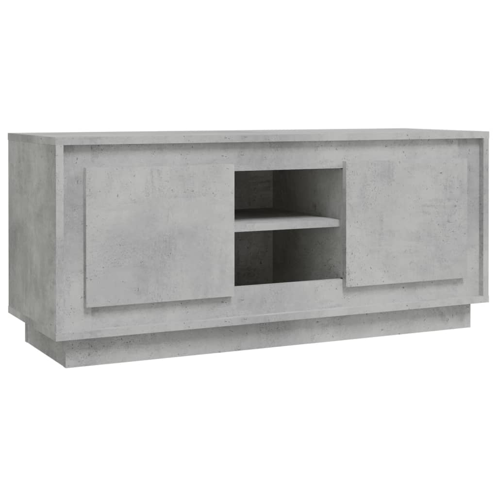 vidaXL Mueble de TV madera contrachapada gris hormigón 102x35x45 cm