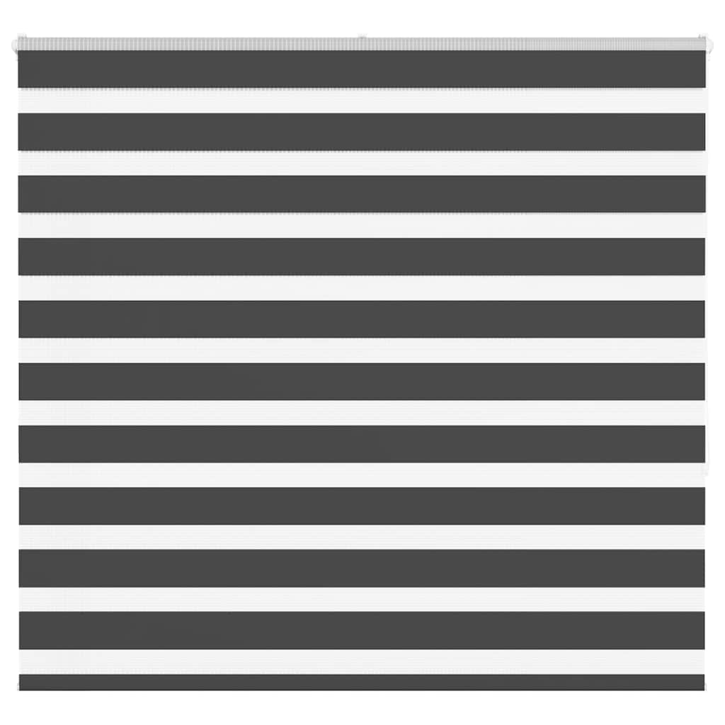 vidaXL Estor cebra negro 160x150 cm tejido ancho 155,9 cm poliéster