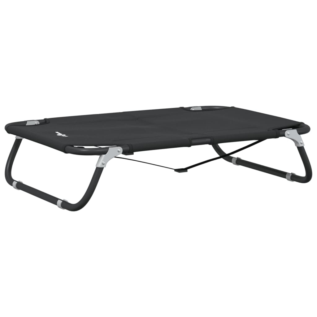 vidaXL Cama para perros plegable tela oxford y acero gris antracita