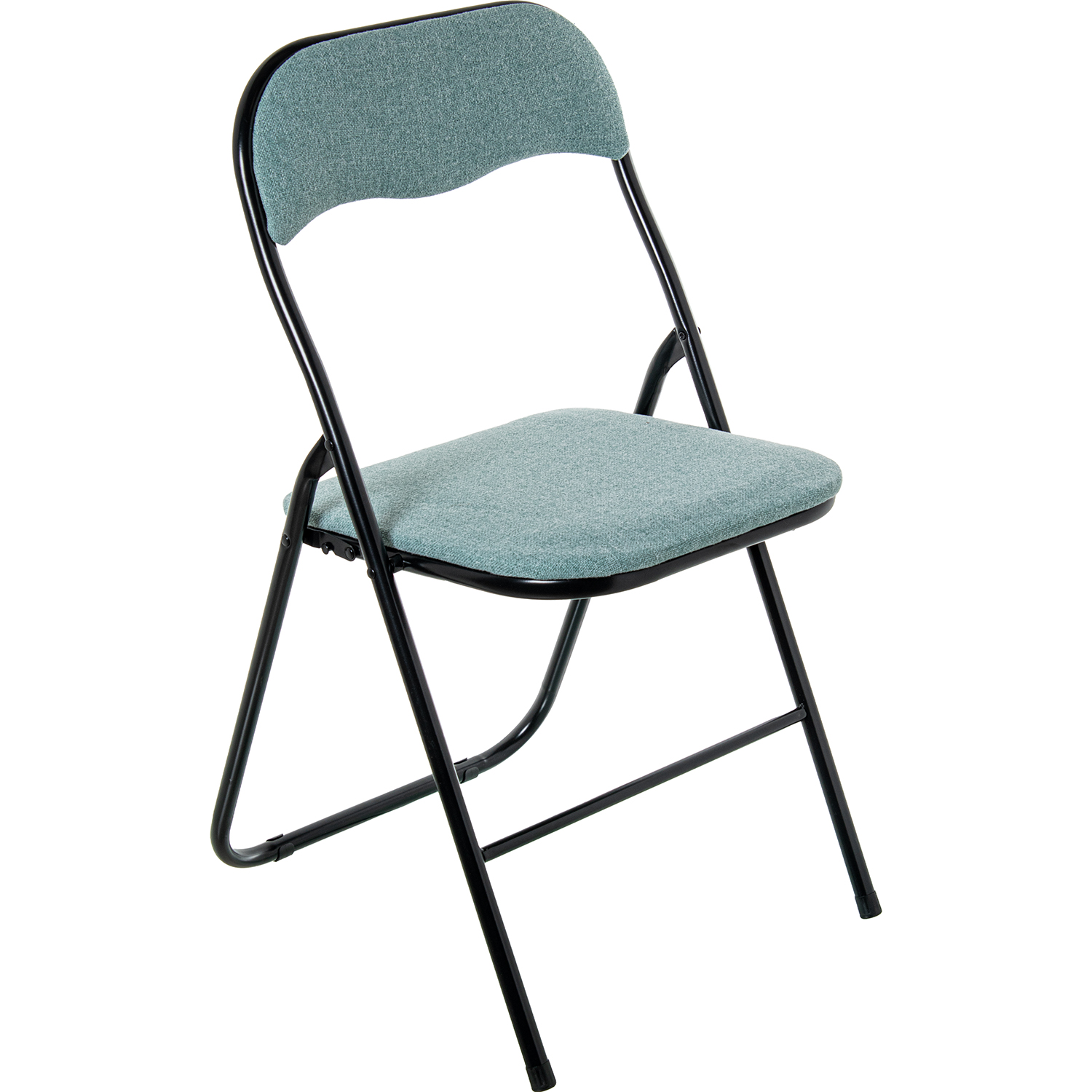 Silla plegable metal negro tela verde 44x47x80cm alt.asiento: 45cm