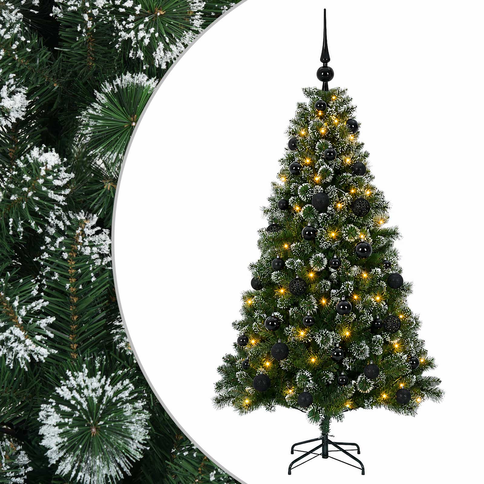 vidaXL Árbol de Navidad Artificial con Adornos 120 cm 150 LED