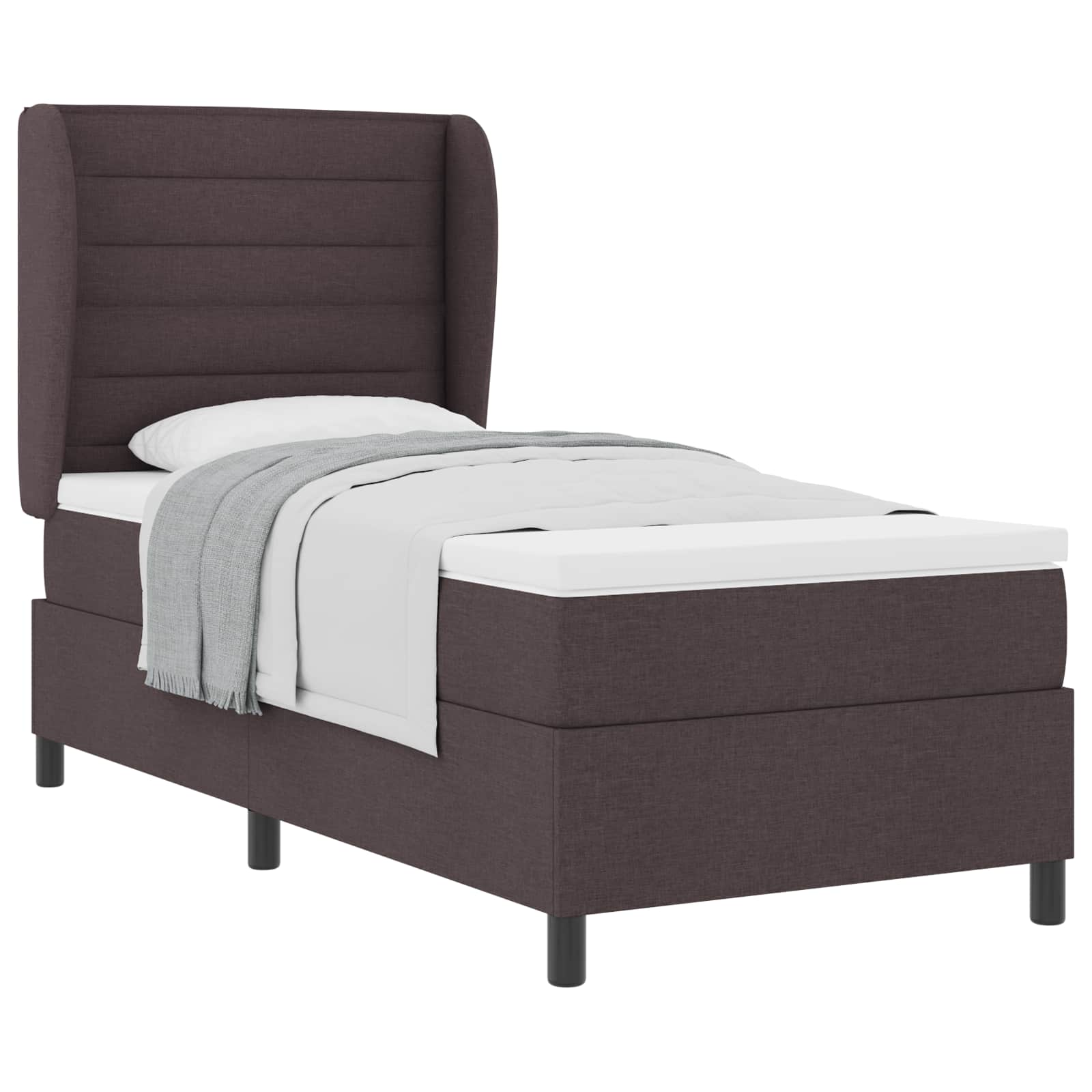 vidaXL Cama tipo Box Spring con colchón 90 x 200 cm tela Multicolor