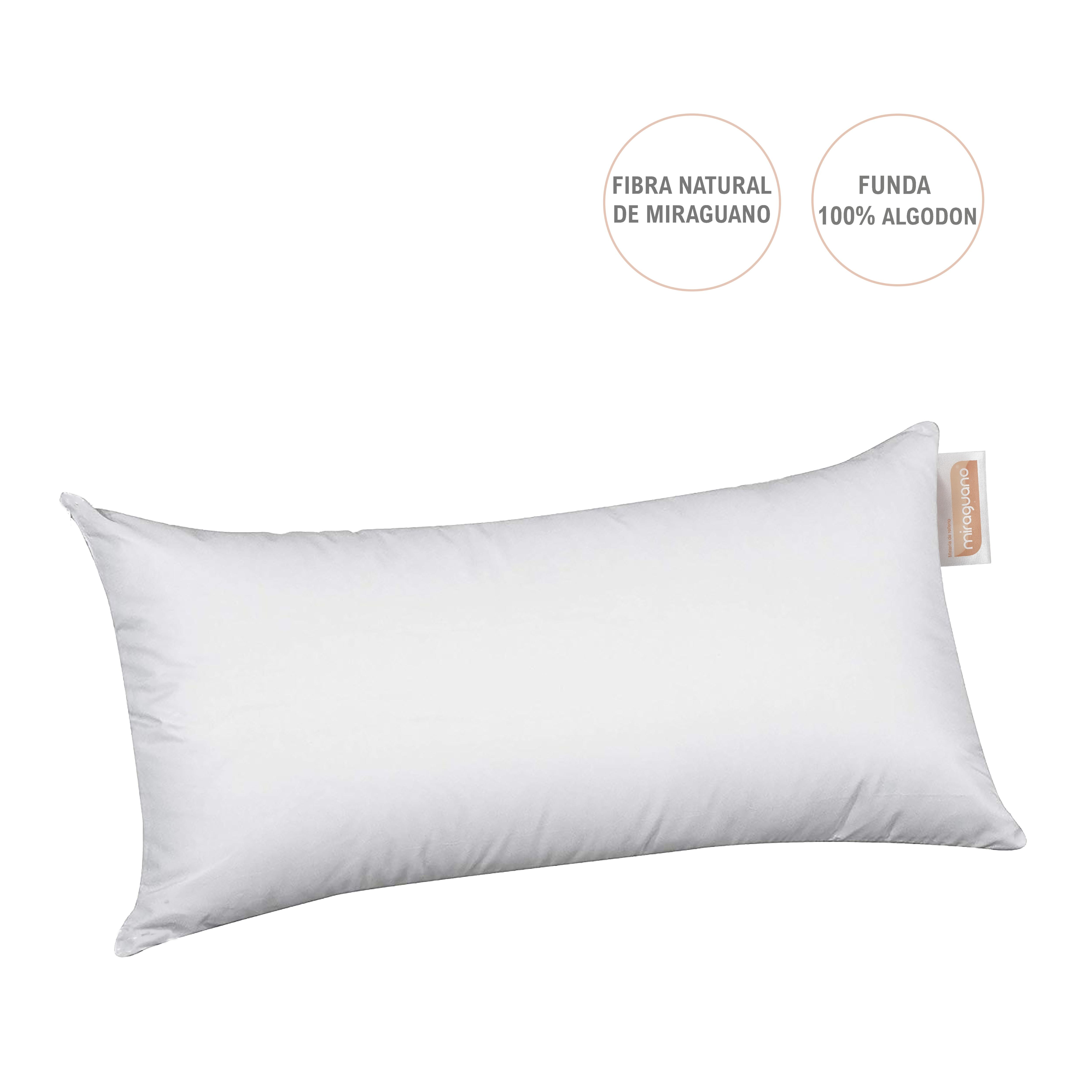 NORDIC HOME Almohada Miraguano Fibra Natural | Suave, Ligera y Transpirable