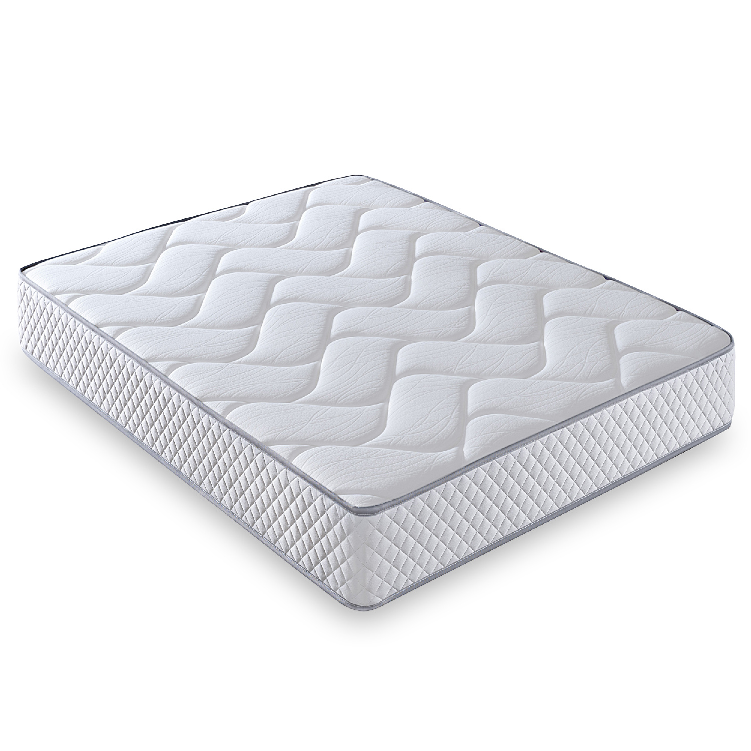Colchón viscoelástico LuxiaBed MemoryVex, confort + firmeza media + adaptabilidad, higiénico y transpirable, gris, modelo Genius, alturas 26, 30 y 26 cm con muelles