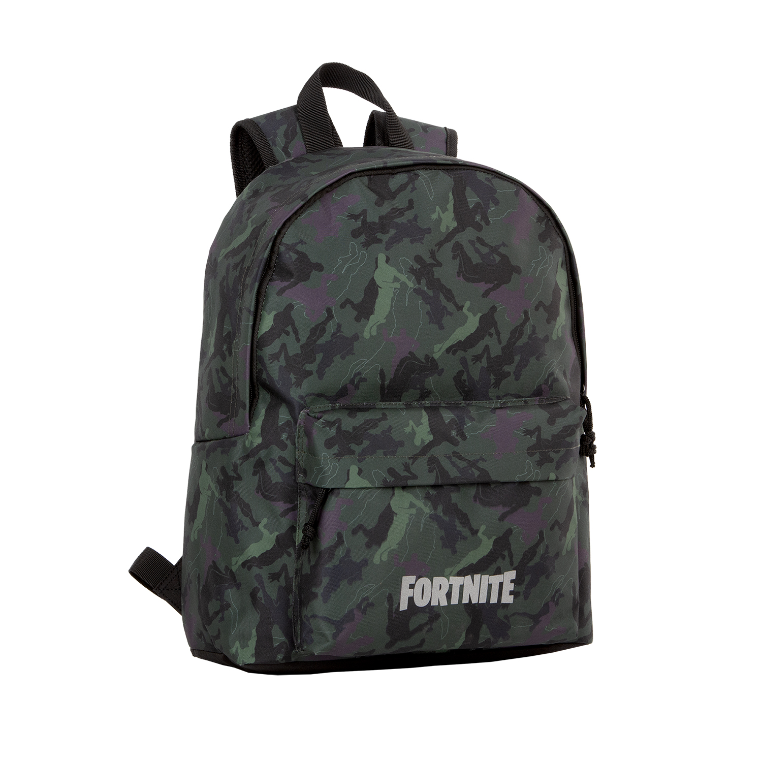 DAM. Fortnite Camo mochila Americano. Compartimento portalaptop. Detalles reflectantes. 31x13,5x40 cm.