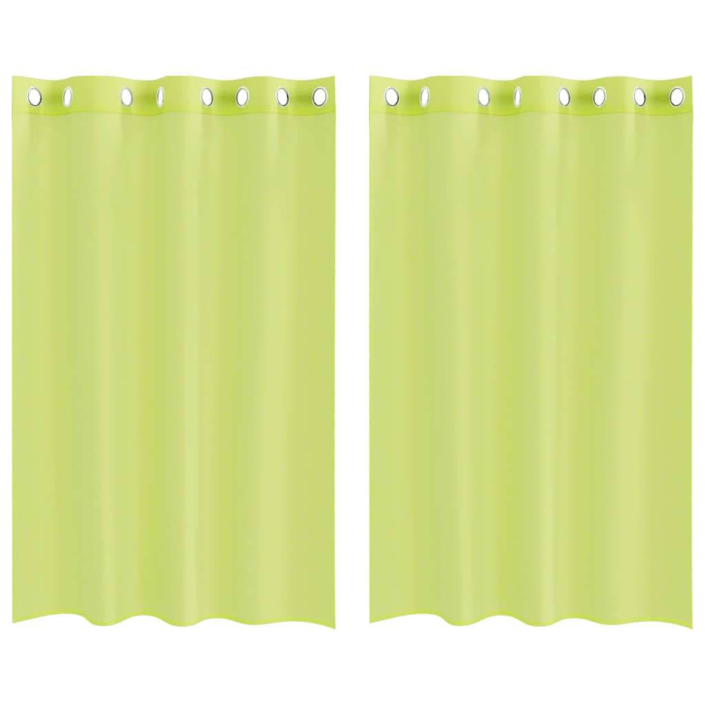 Cortinas de gasa con ojales vidaXL 2 uds 140x175 cm en color Verde manzana/Rosa/Amarillo y más | protección solar decorativa para ventanas hogar oficina dormitorio fácil de instalar