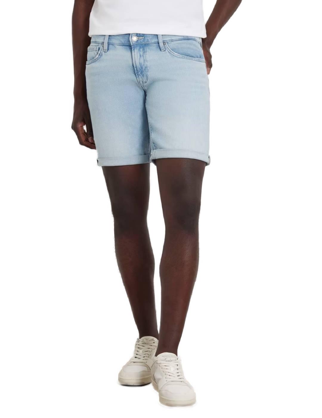 Bermuda Guess Sonny azul claro slim para hombre