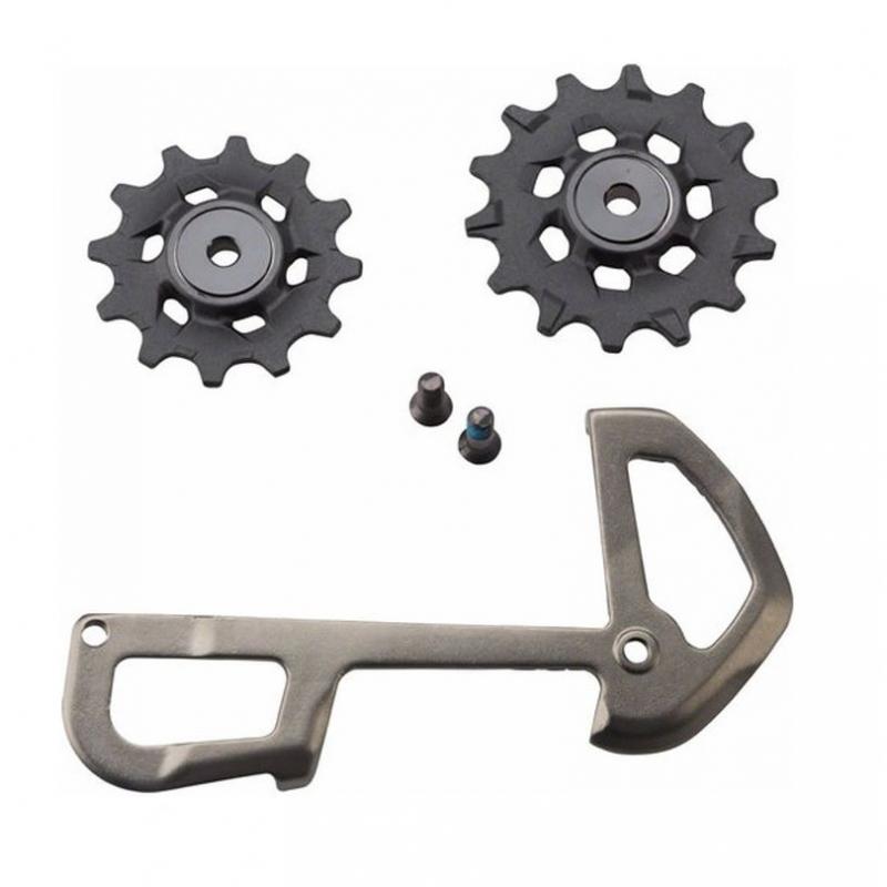 SRAM | Caja Interna-Ruletas De Cambio GX Eagle - Kit ruletas Cambio GX 12v, incluye la patilla interior para el cambio Sram GX Eagle, un par de roldanas y dos tornillos de fijación. Compatible solo