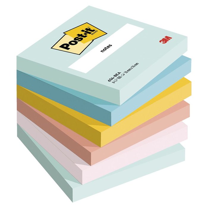 POST-IT NOTA ADHESIVA POST-IT 76X76 100H BEACHSIDE PERMANENTE 8x8x6 Cms.