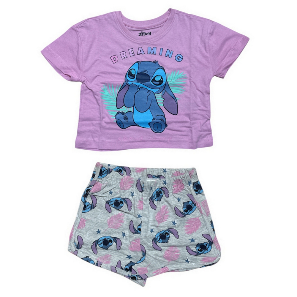 Disney Stitch Cerdá Pijama Manga Corta Dreaming Rosa Niña 77731