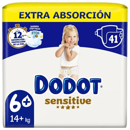 Pañales Dodot Sensitive T1(2-5KG) 90ud -T2(4-8KG) 88ud-T3(7-11KG)1PACK*56 total 112ud-T4(10-15KG)1PACK*48 total96ud-T5(12-17KG)1PACK*44 total 88ud-T6(14+KG)1PACK*41 total 82ud