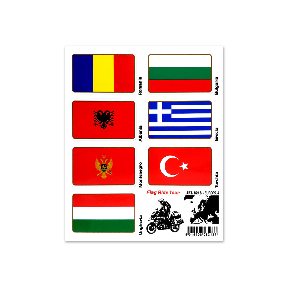 Moto Pegatinas Bandera Paseo Tour Europa