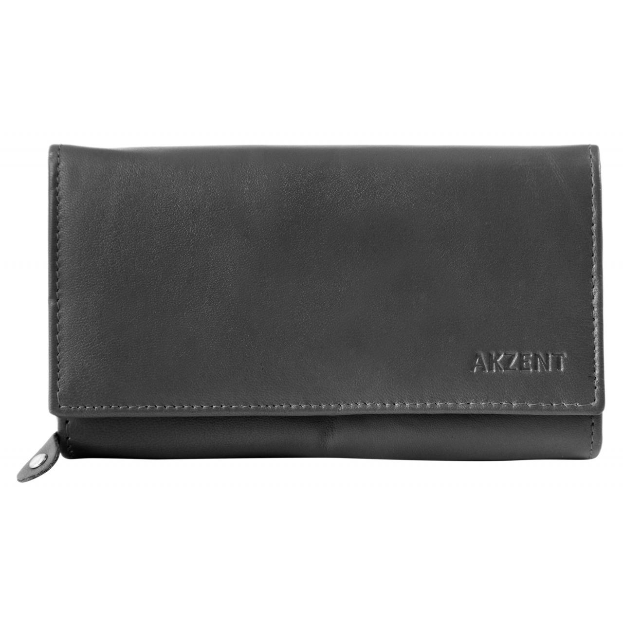 Akzent® Cartera Senhora em Pele Genuína com Proteção RFID