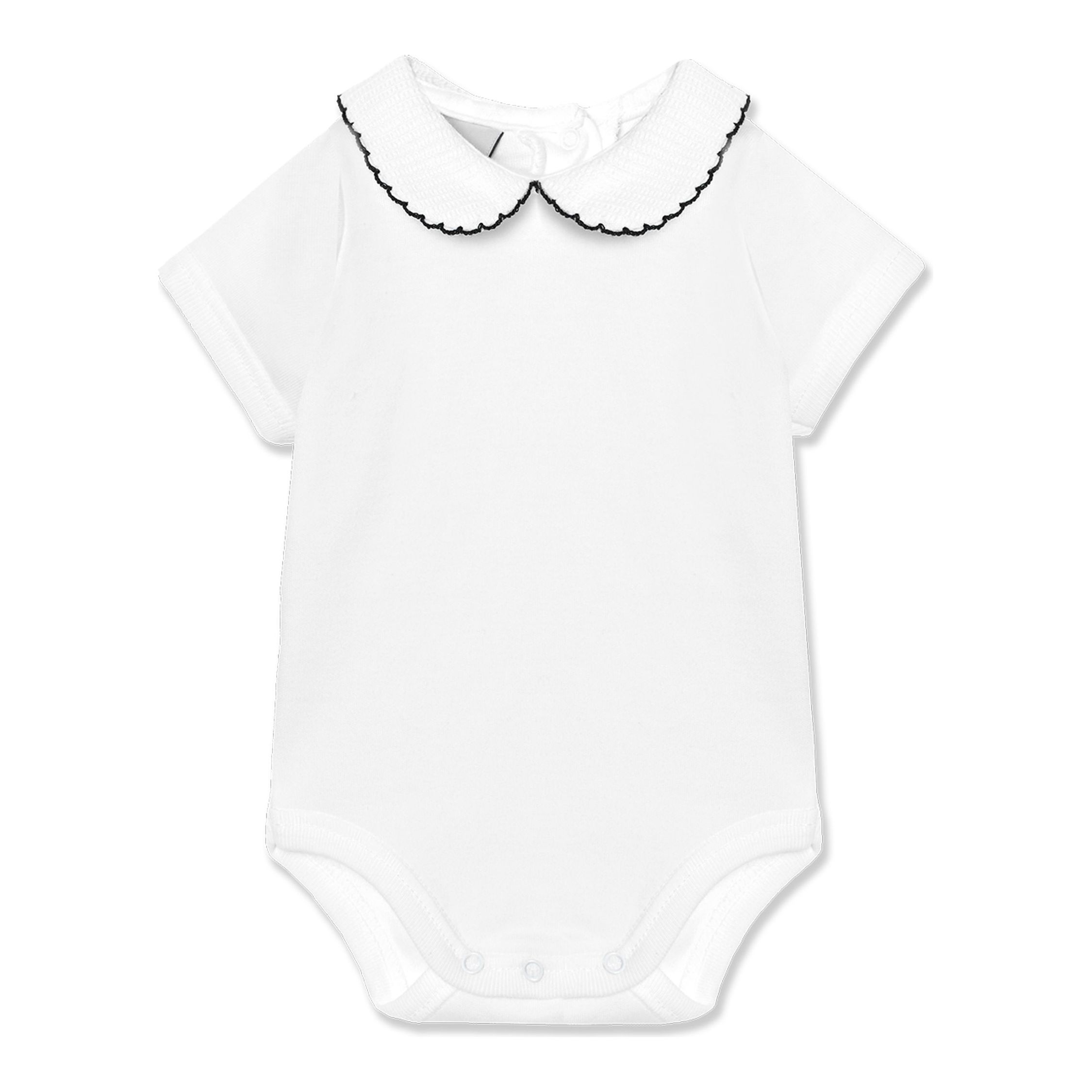 Babidu - Pelele bebé de piqué con cuello M/C 100% algodón, fabricado en España por Babidu | Pelele bebé ropa de niños de alta calidad, suave y transpirable