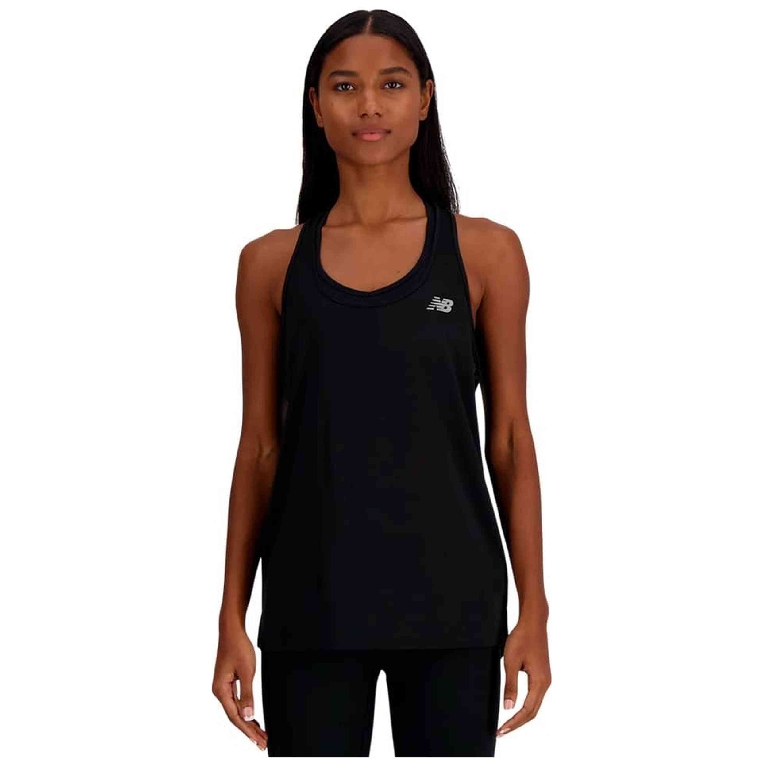 Camiseta De Tirantes New Balance modelo WT41220BK para Mujer en color Negro