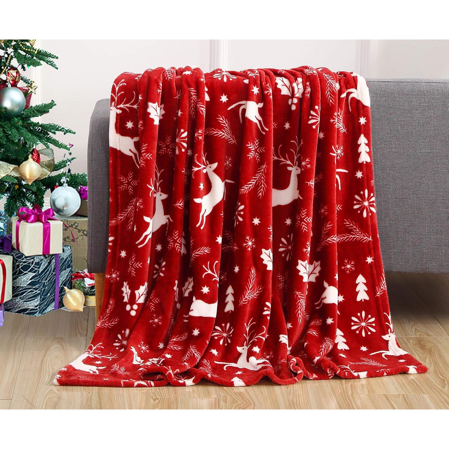 Elegante y cómoda: manta de invierno como ropa de cama, regalo para sofá, manta de franela para sofá