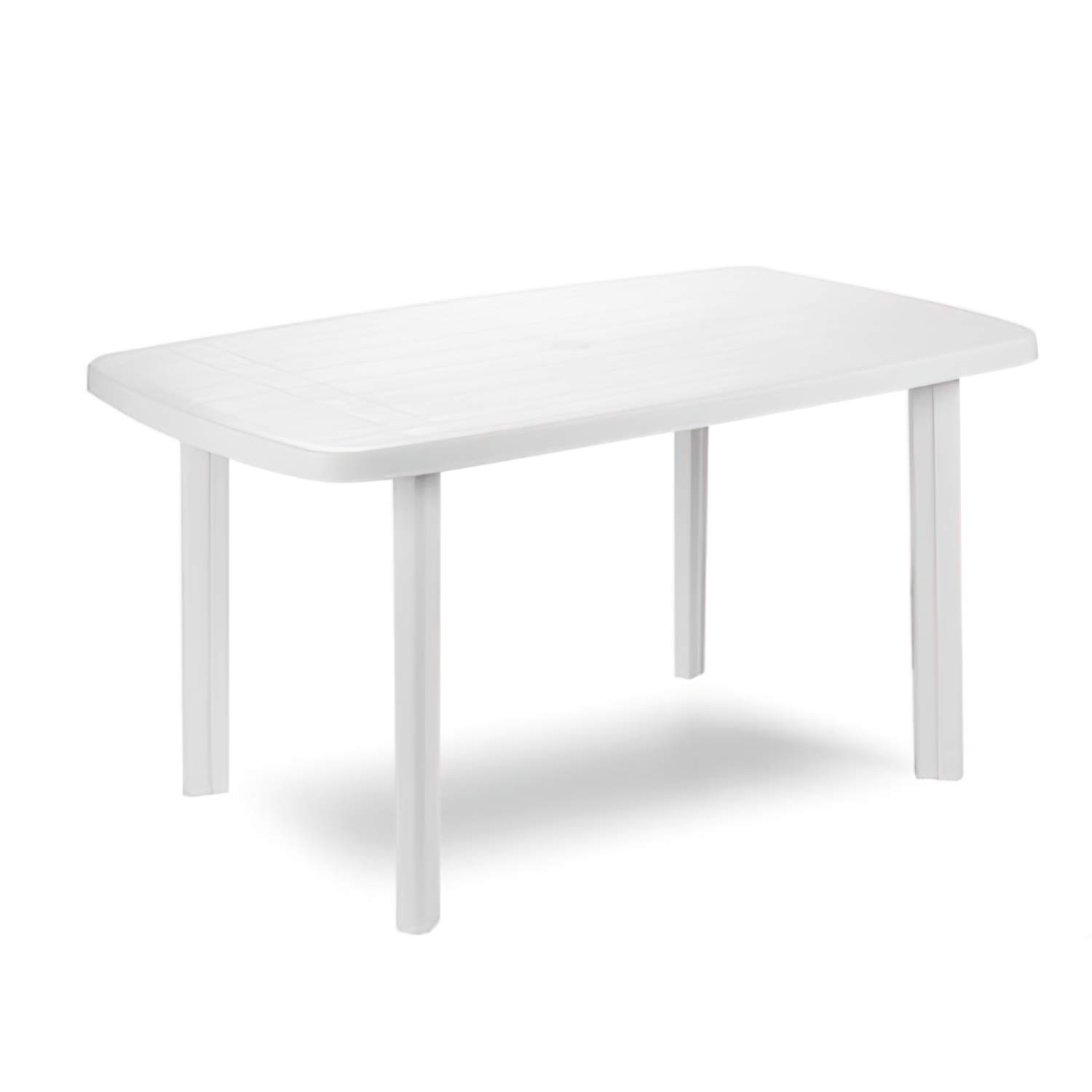 Ipae-Progarden Mesa de Resina Blanca IPAE 140x90 Cm - Resistente a la Intemperie