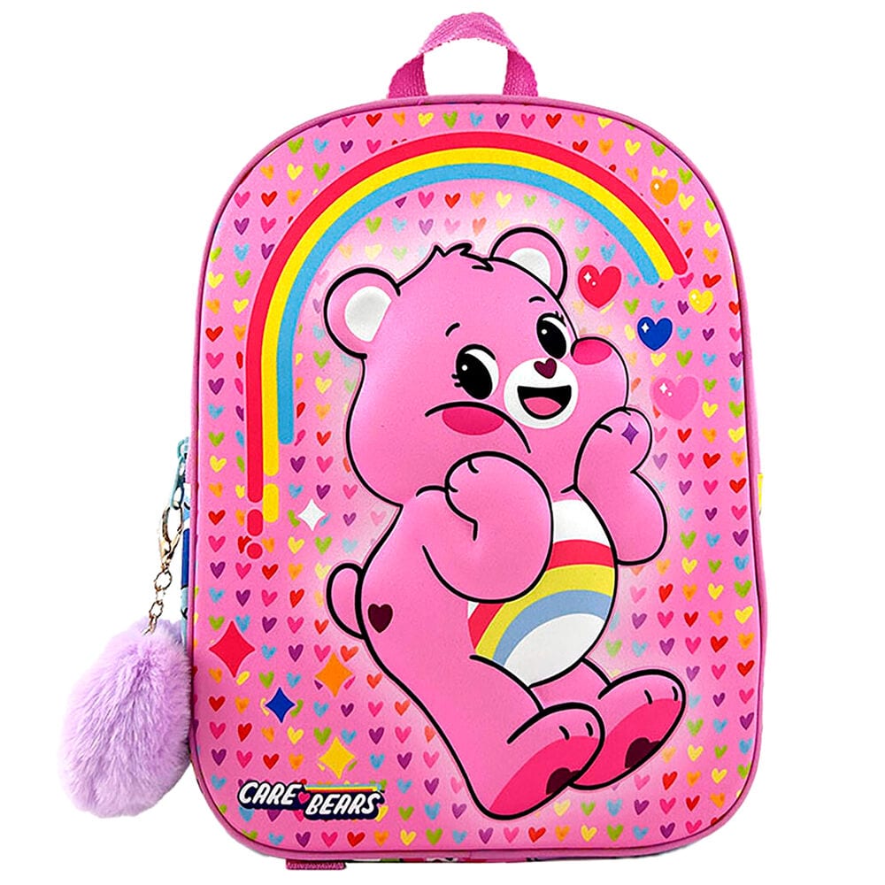 Mochilas Osos Amorosos Care Bears, Diseño 3D y Estampado Multicolor, Compartimento Principal con Cremallera, Asa Superior y Tirantes Ajustables, Ligeras y Resistentes, para Infantil