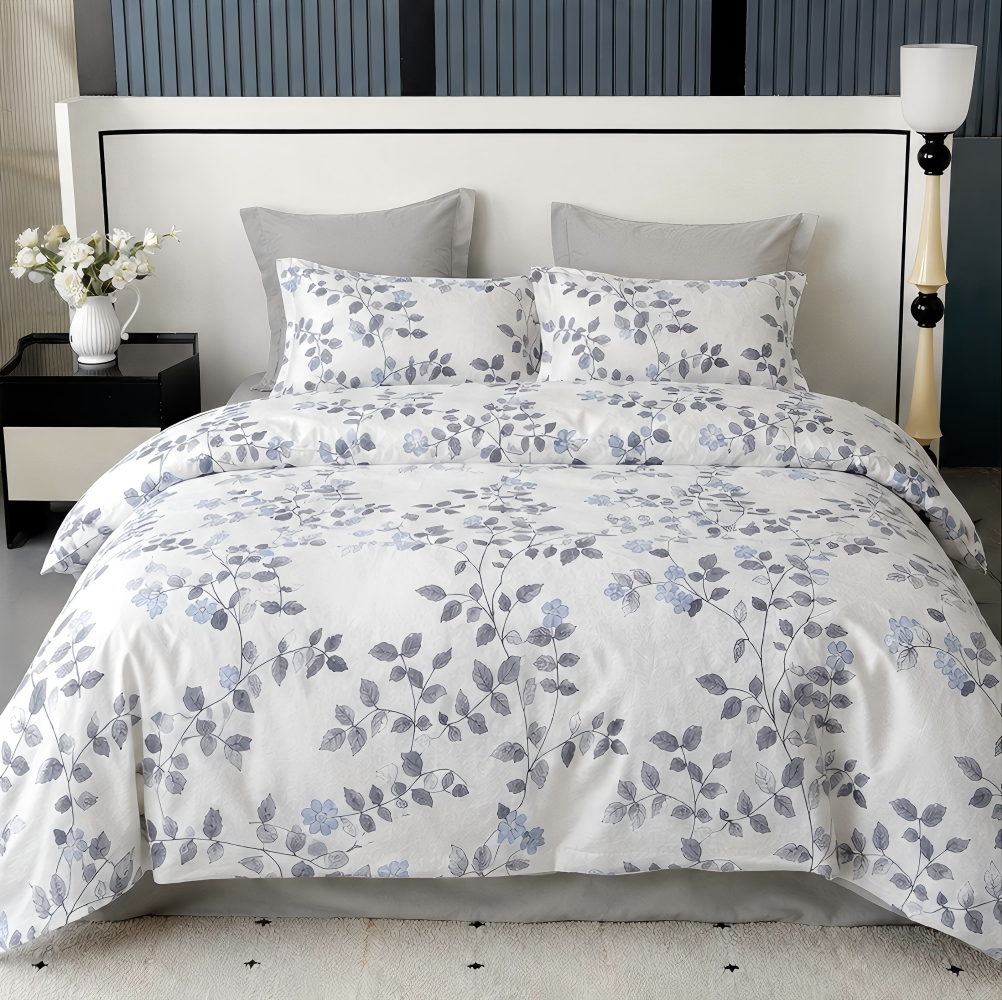 Juego de Funda Nórdica 3/4 Piezas de Algodón Extrasuave Juego de Ropa de Cama 90/105/135/150CM