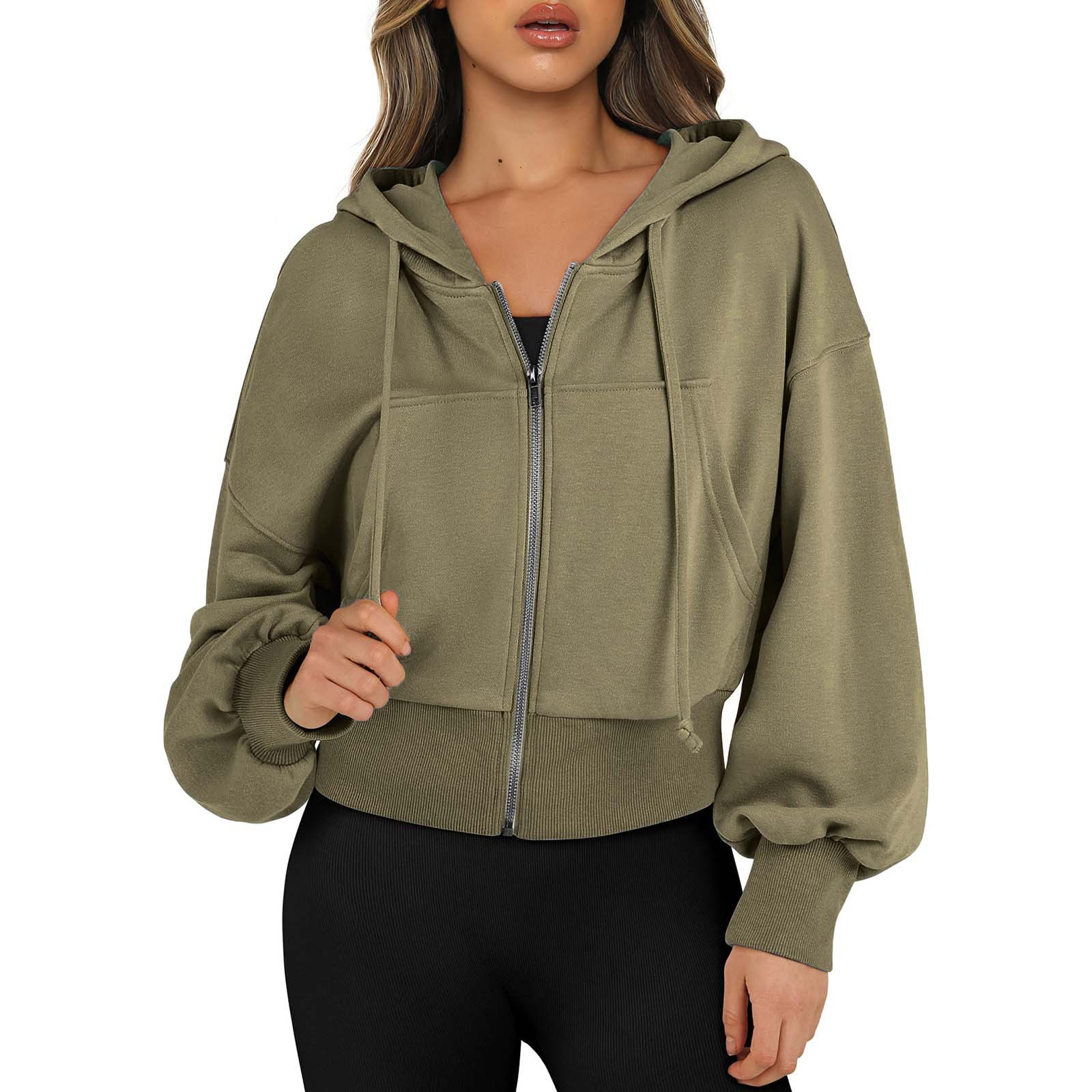 Sudadera corta con cremallera para mujer, informal y cómoda, chaqueta con cremallera bonita, elegante y versátil, nuevo estilo para 2026
