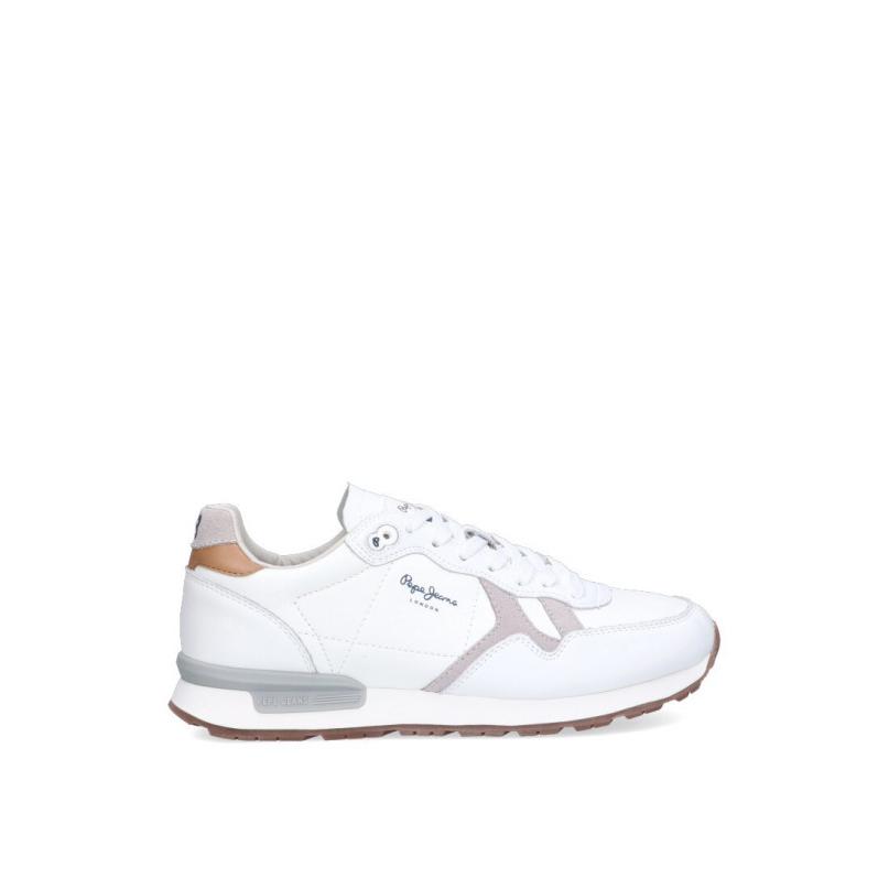 Zapatillas Casual Pepe Jeans - Hombre - Suela Plana - Modelo Pms30850 - Color Blanco