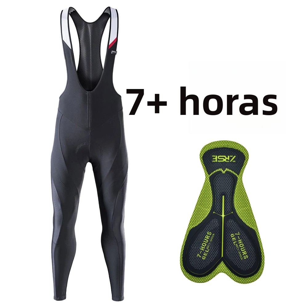 TK Pantalones De Ciclismo ZRSE Bib Pantalones De Bicicleta De Carretera MTB Trousers Deporte Invierno Fleece Uniforme De Equipo Longitud Para Distancia De 7 Horas 0-15℃