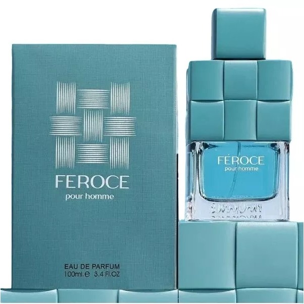 Perfume árabe de hombre Feroce Pour Homme Fragance World 100ml - Fragancia masculina duradera, sensual y oriental - Colonia de hombre NOVEDAD - Marca Fragance World