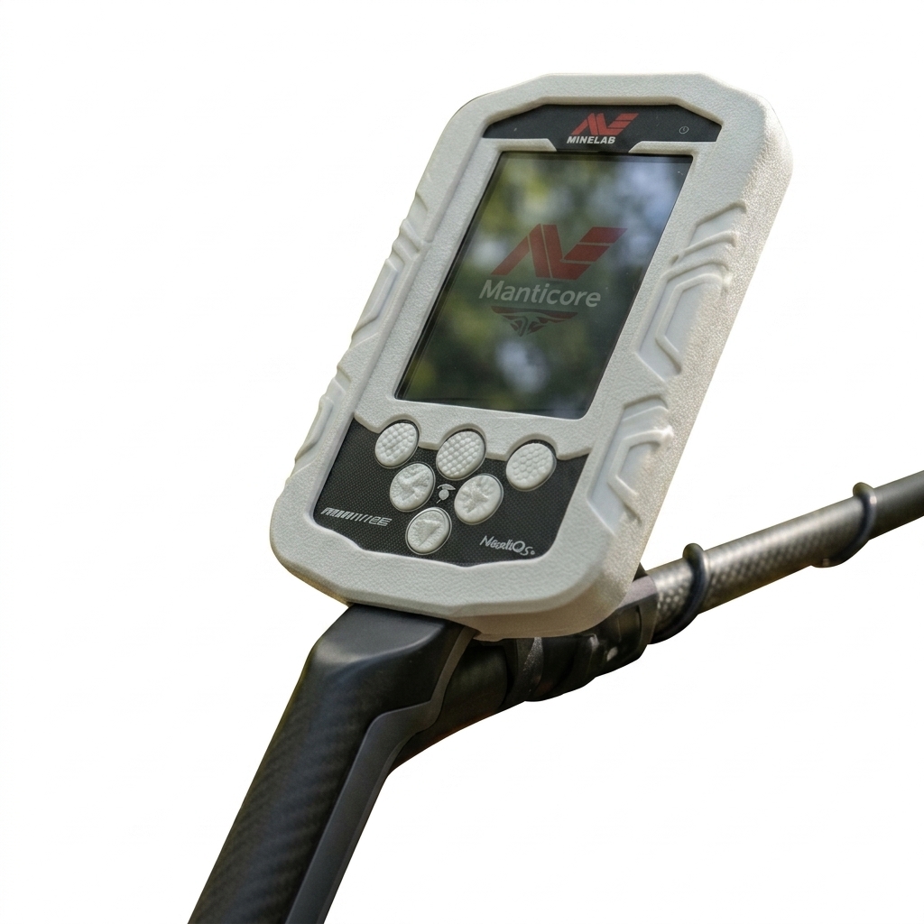 Minelab - Cubierta antichoque para unidad de control Manticore, resistente y ajustable para equipos de detección en pesca deportiva