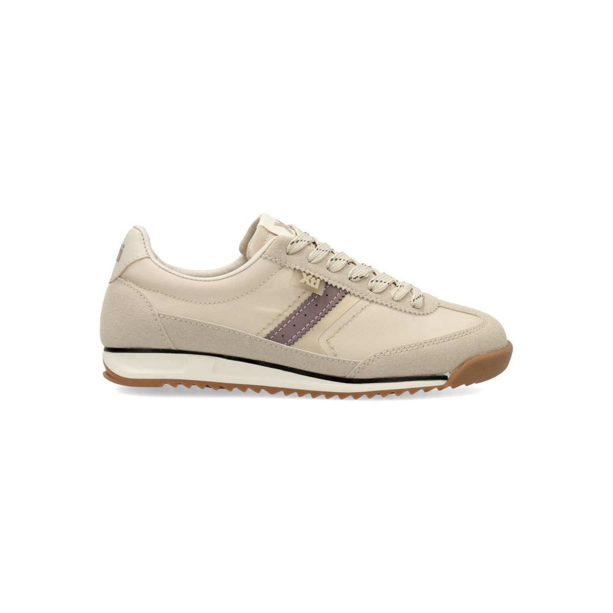 XTI - Zapatillas deportivas veganas para mujer, estilo casual con cierre de cordones, suela de goma y plantilla acolchada extraíble