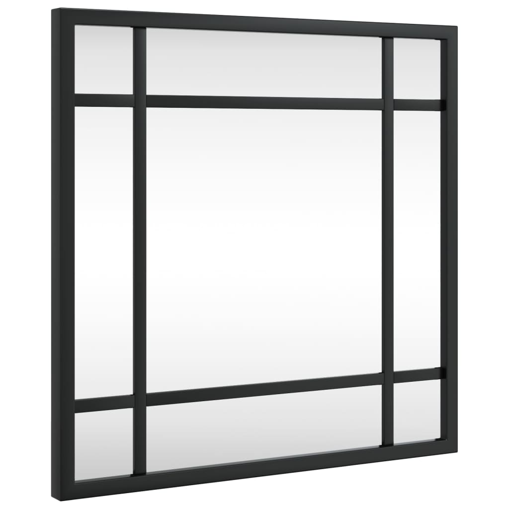 vidaXL Espejo de Pared Cuadrado Decoración Colgante para Salón Hierro Negro Dimensiones 30 x 30 cm, 40 x 40 cm, 30 x 60 cm y mas