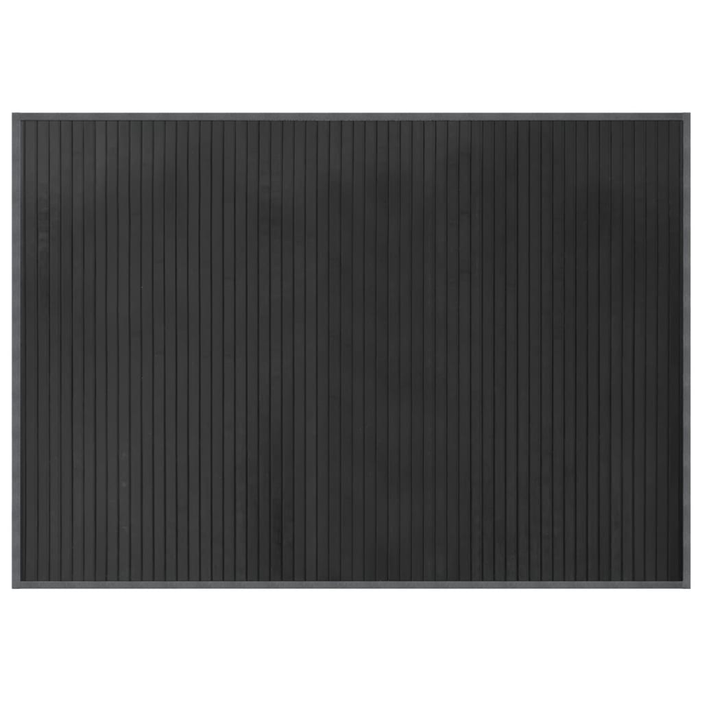 Vidaxl Alfombra Rectangular Bambú 70x100 Cm Color Negro