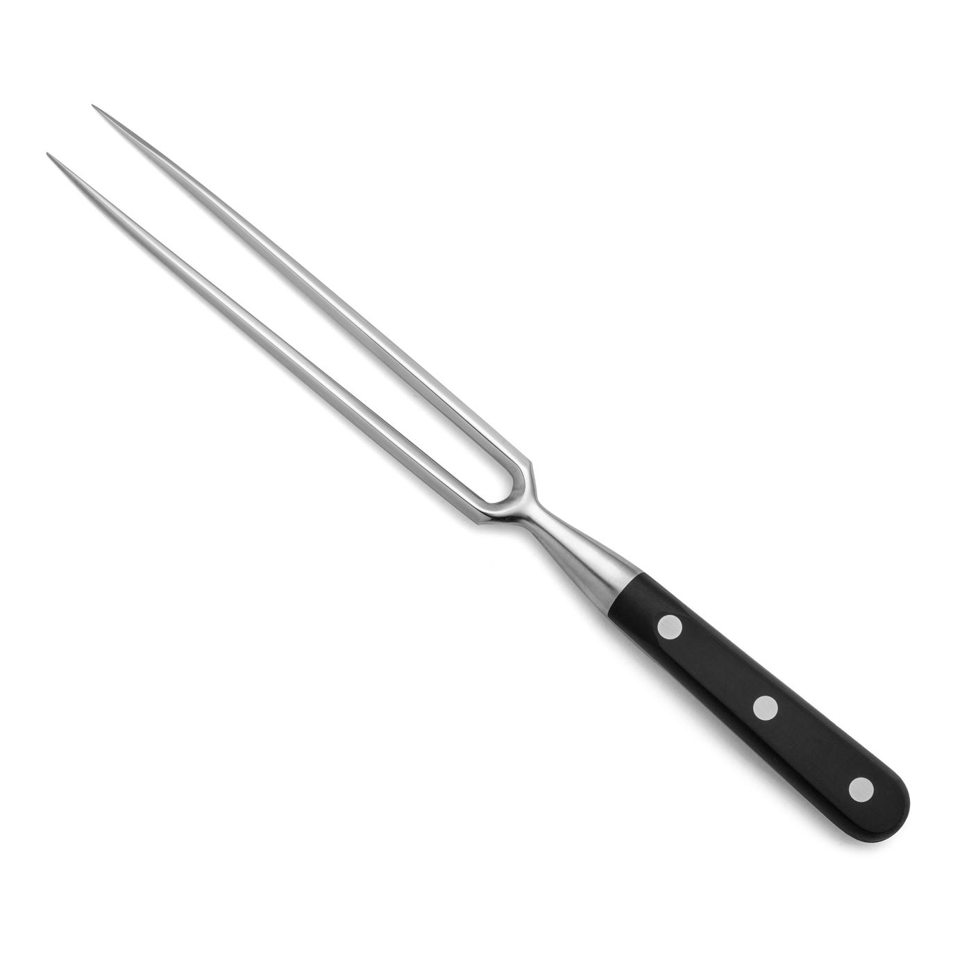 Arcos Tenedor para Trinchar - Hoja de Acero Inoxidable Forjado Nitrum 180 mm - Mango Ergonómico de Polyoxymethylene (POM) Negro - Serie Riviera - Alta Durabilidad y Corte Preciso