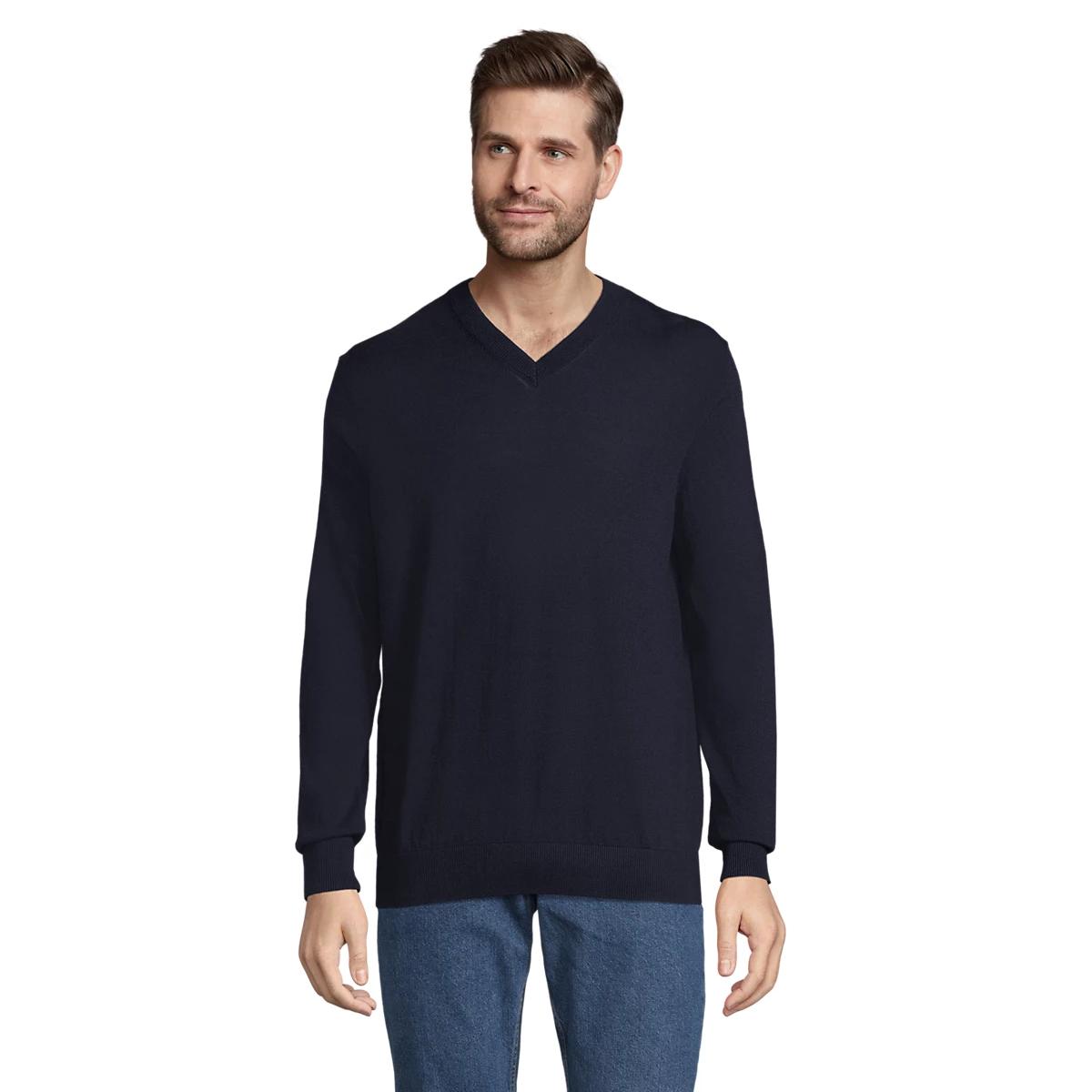 Jersey de Punto Fino NEOBLU Sullivan para Hombre – Suéter de Manga Larga con Cuello en V, Estilo Casual Elegante, Clásico Corporativo y Profesional para Oficina