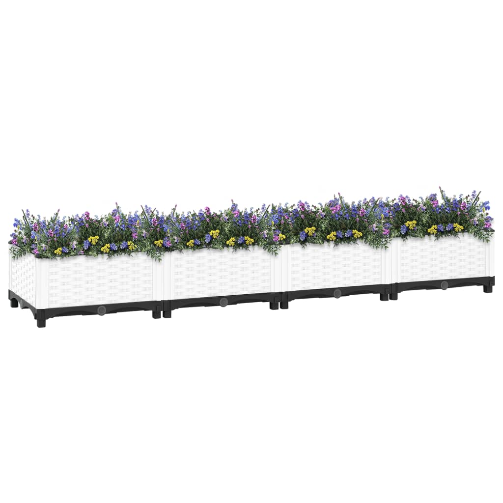 vidaXL Arriate 160x40x23 cm polipropileno Color Gris oscuro,  Marrón,  Negro y mas