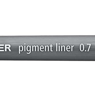 Staedtler pigment liner 308 rotulador calibrado - trazo 0.7mm - secado rapido - color negro (10 uds)