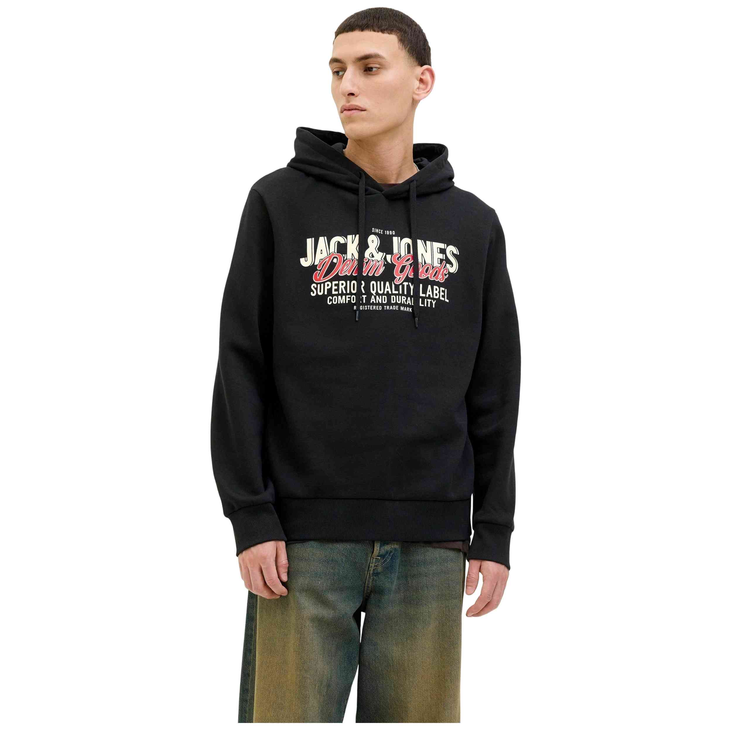Sudadera Con Capucha Jack & Jones modelo 077-52576834584915 para Hombre en color Negro